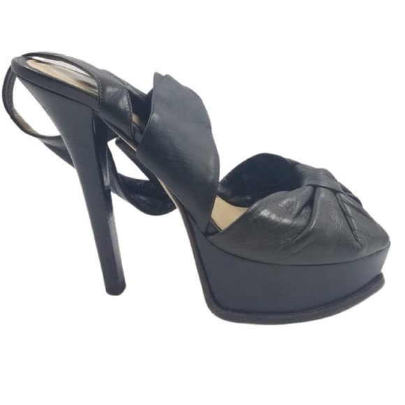 FENDI AUTHENTIC LOGO Criss Cross Supple Genuine Leather Sandals Sz 40 9 $1200 - Picture 2 of 5